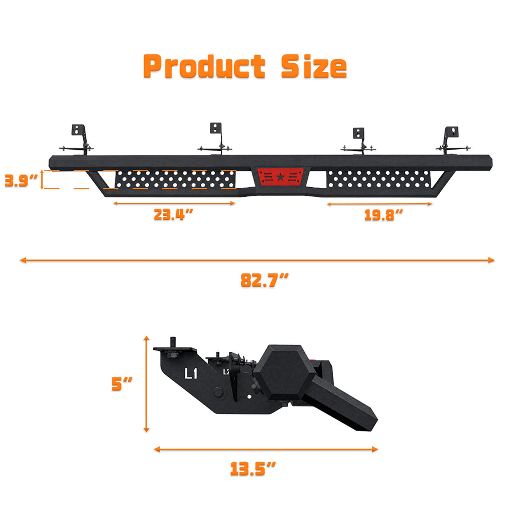 Hexagonal Style Running Boards Compatible with Jeep Gladiator