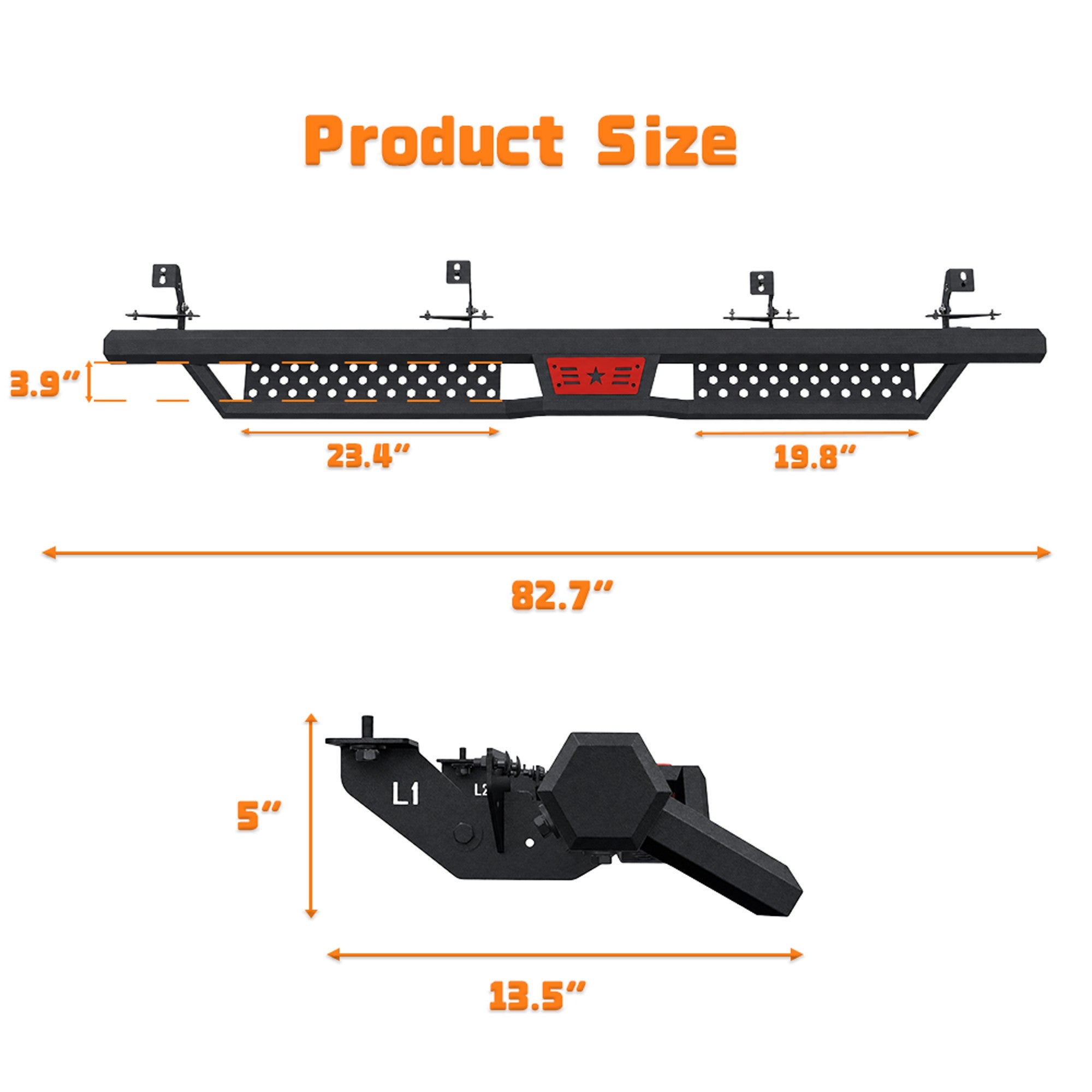 Hexagonal Style Running Boards Compatible with Jeep Gladiator