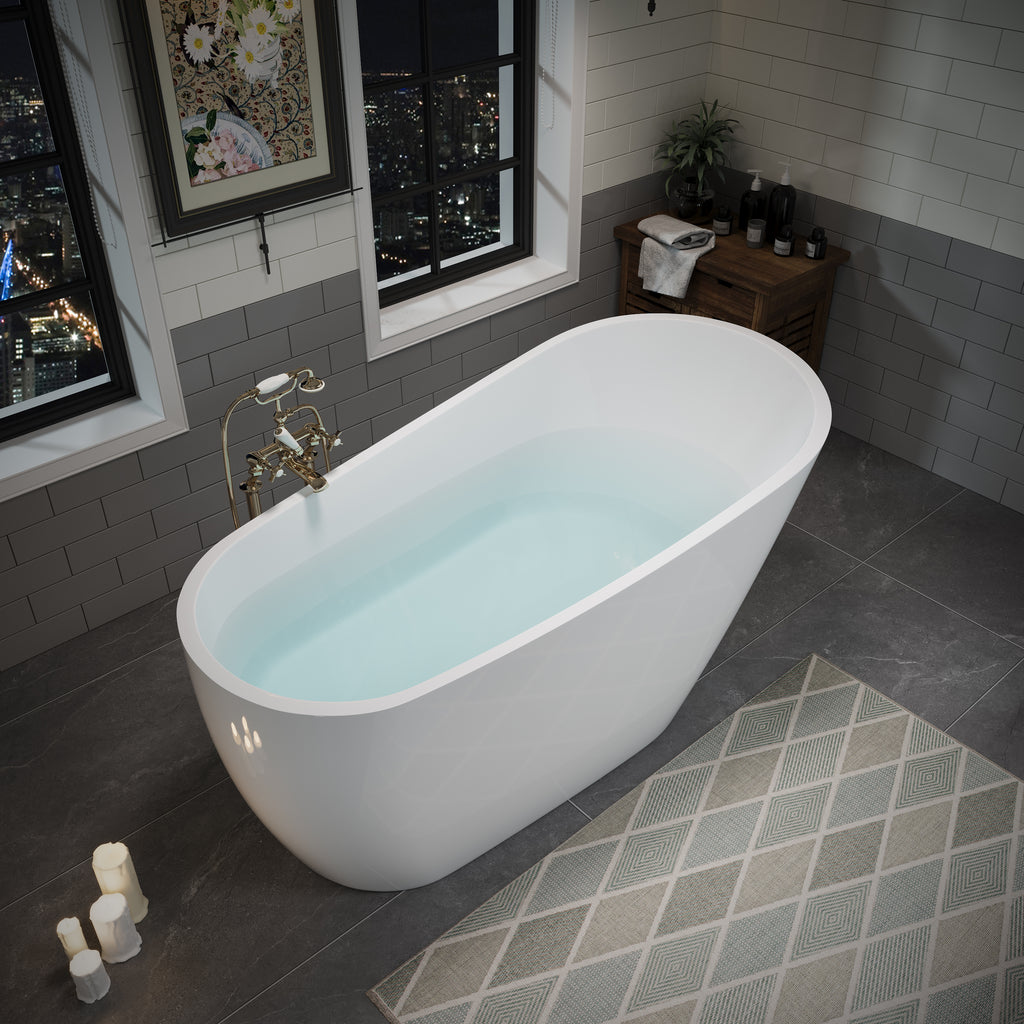 55" Acrylic Freestanding Bathtub