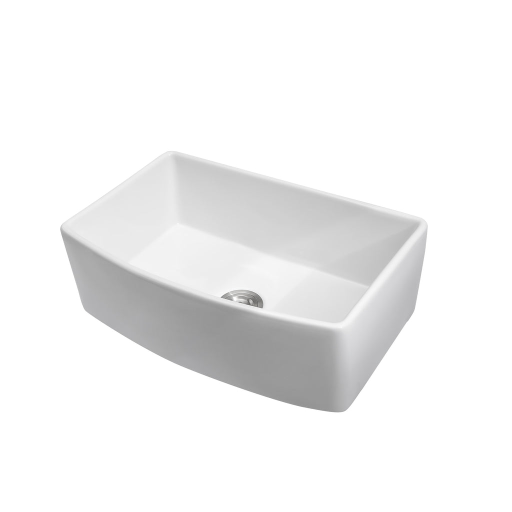 White Farmhouse Sink - 33 x 19 x 10 Inch