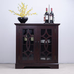 Spacious Size Sideboard with 2 Clear Tempered Glass Doors