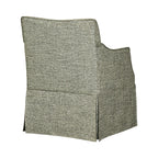 Upholstered Skirted Dining Arm Chair With Hidden Comfort