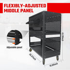 3-Tier DIY Detachable Utility Cart Storage Tool Cart