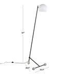 Eileen Contemporary Floor Lamp in Brushed Nickel