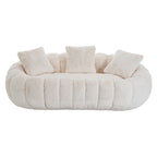 Floral-Shaped Ultra-Soft Faux Fur Sofa