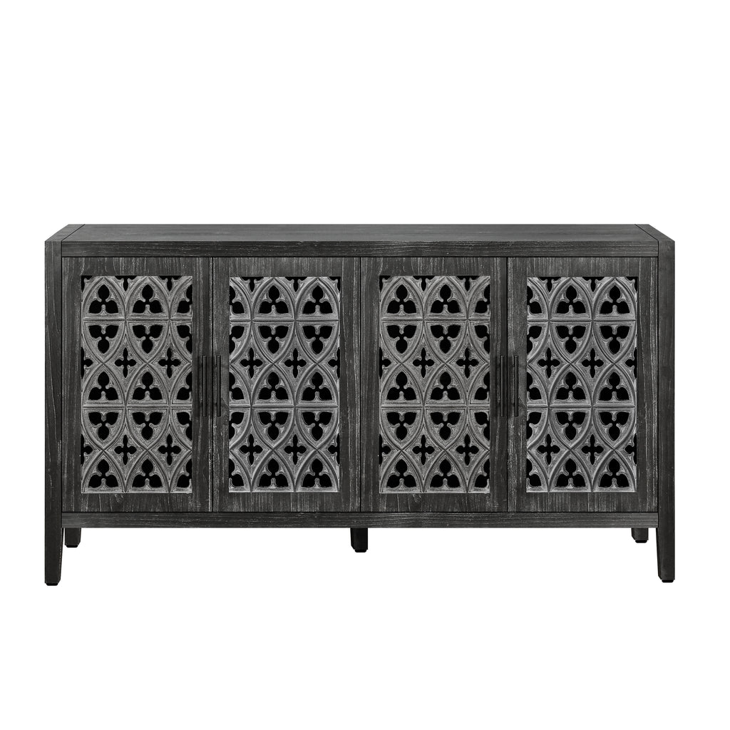 Hollow Four Door Antique Cabinet