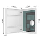 24'' W x 30'' H Surface Frameless Mirror Medicine Cabinet