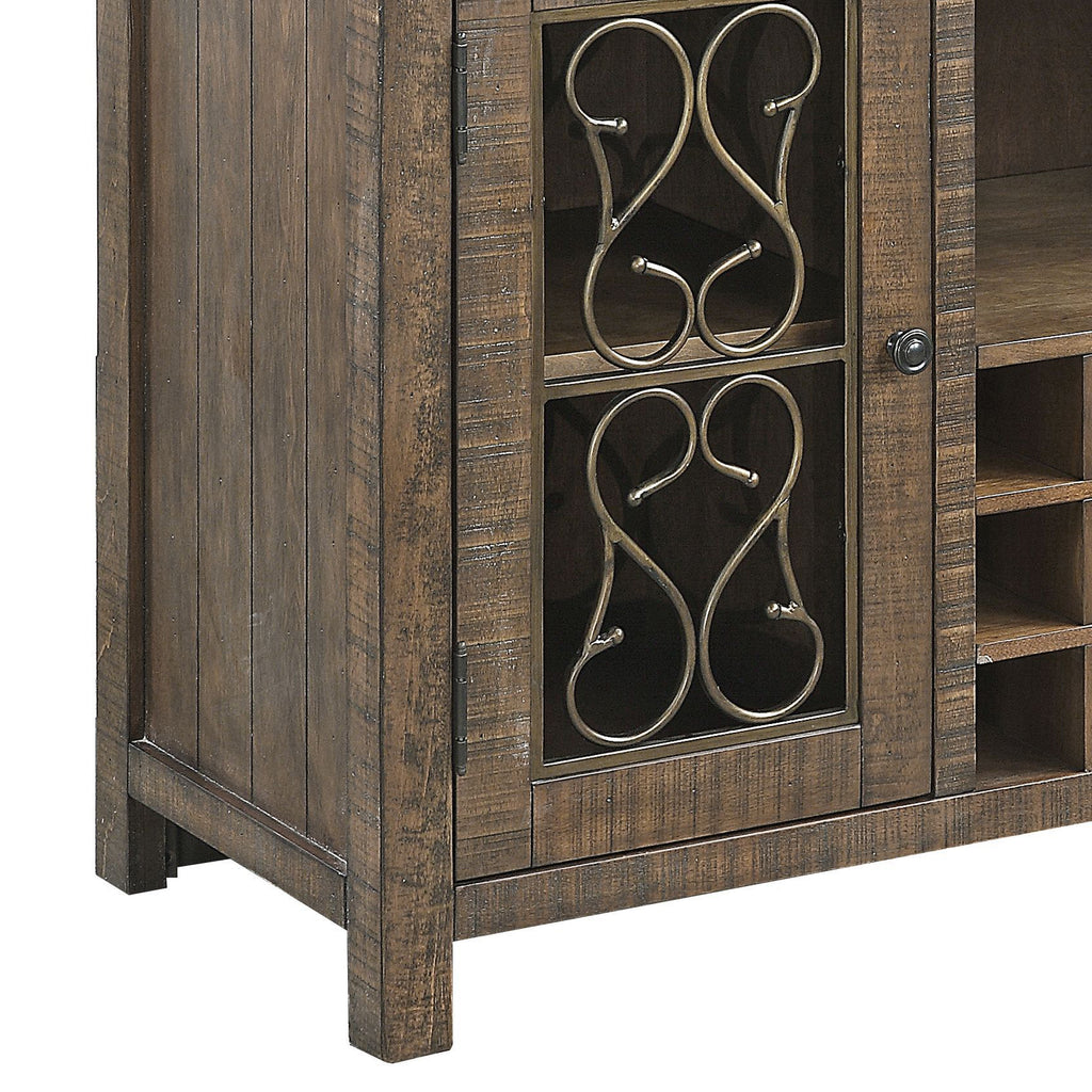 Raphaela Weathered Cherry Finish Server