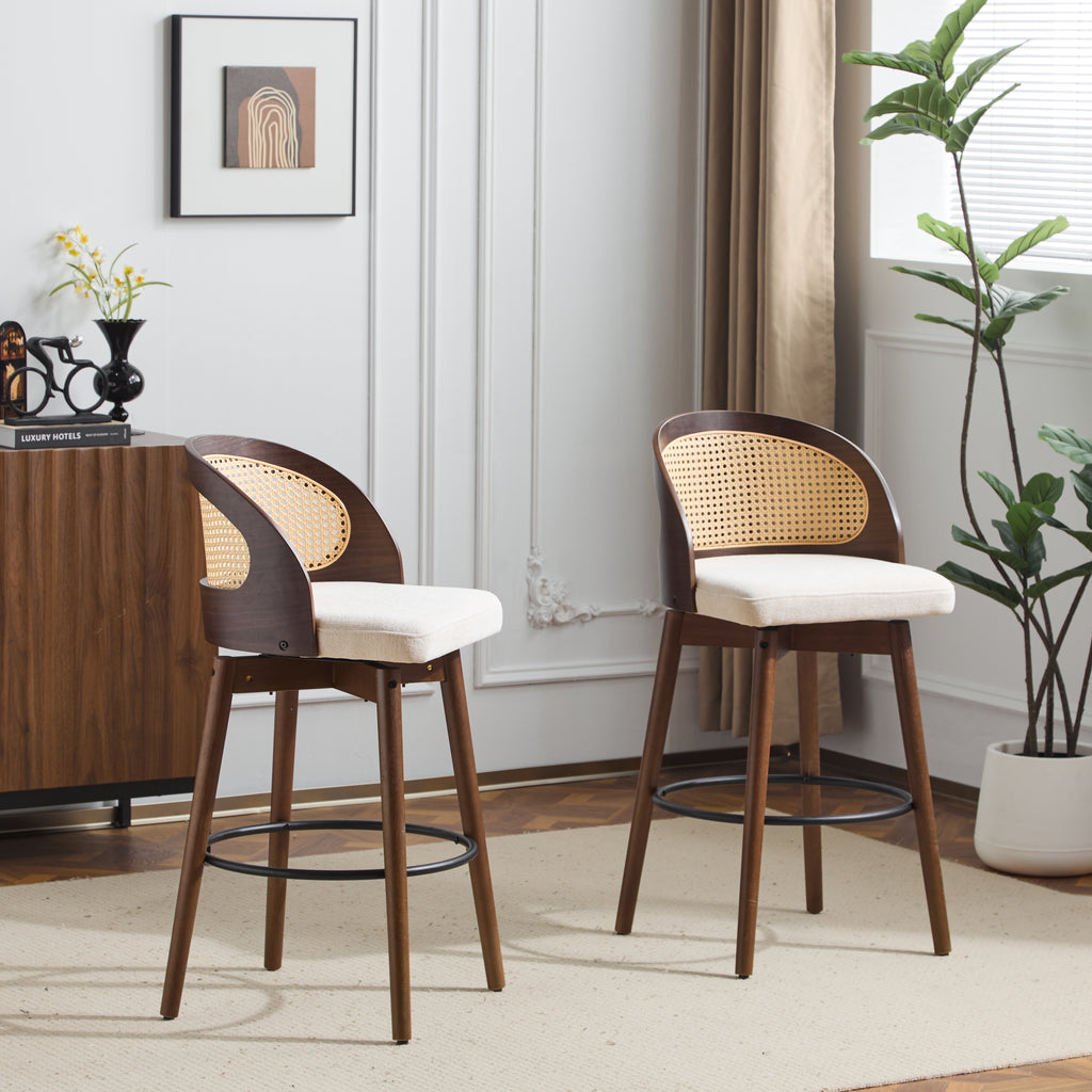 Como Indoor Wood Barstool