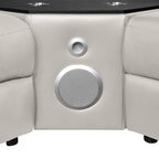 Nova Modern Style Sectional with Console and Bluetooth Speaker