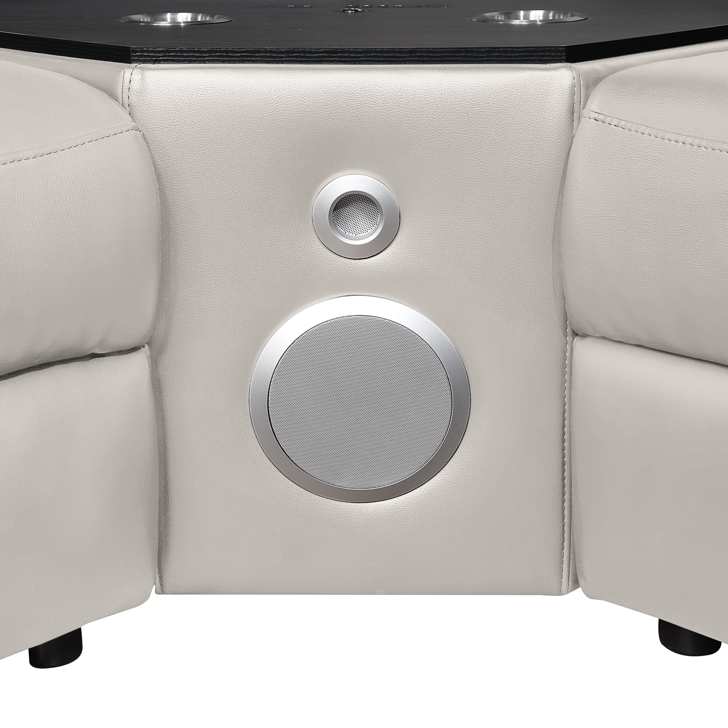 Nova Modern Style Sectional with Console and Bluetooth Speaker