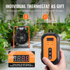 VEVOR Greenhouse Heater with Thermostat, 1500W Fast Heating
