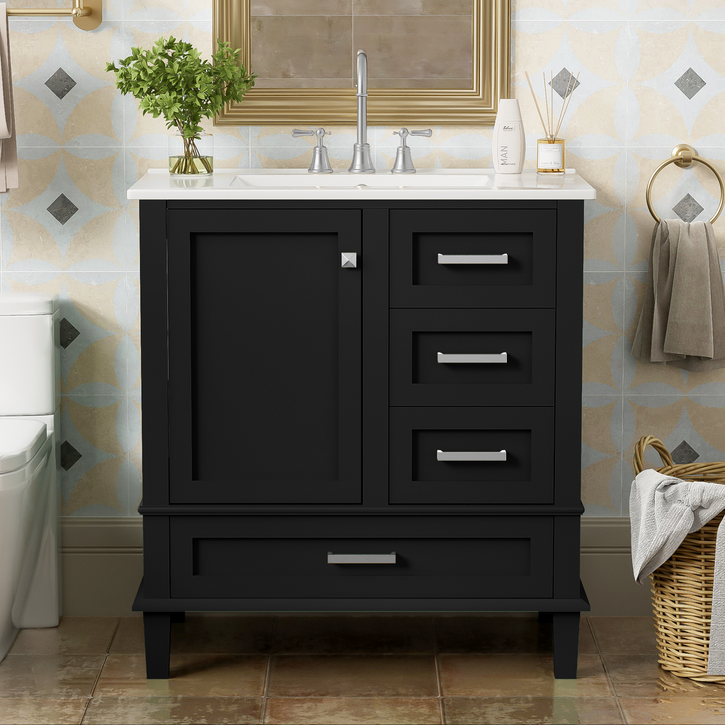 30" Modern Bathroom Vanity With Sink Combo Set