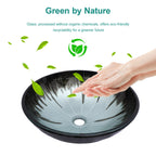 Artistic Tempered Glass Bathroom Vessel Sink