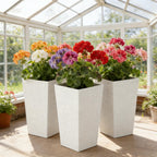 Spacious Plant Pots, Plants Box Set of 3, Tall Planters Box