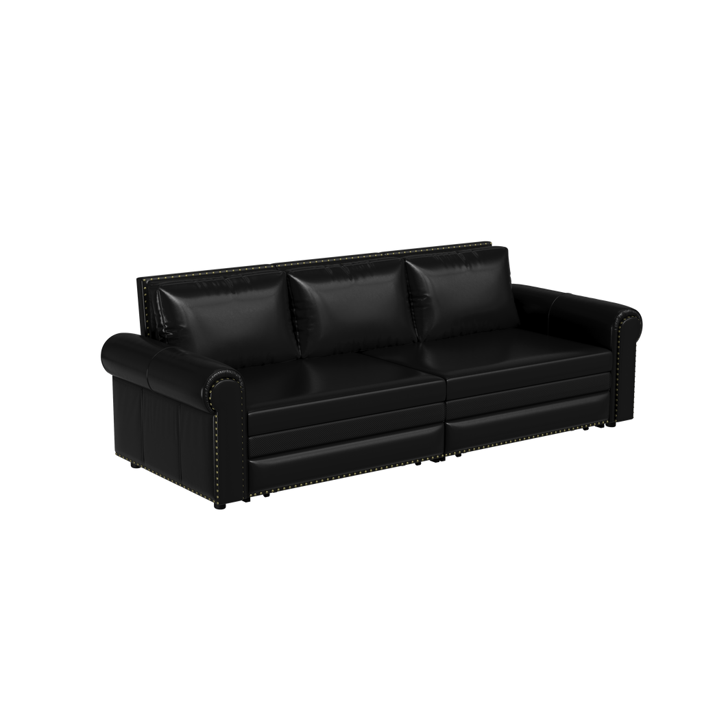 Chesterfield Sofa, 93.7" King Pull Out Sofa Bed