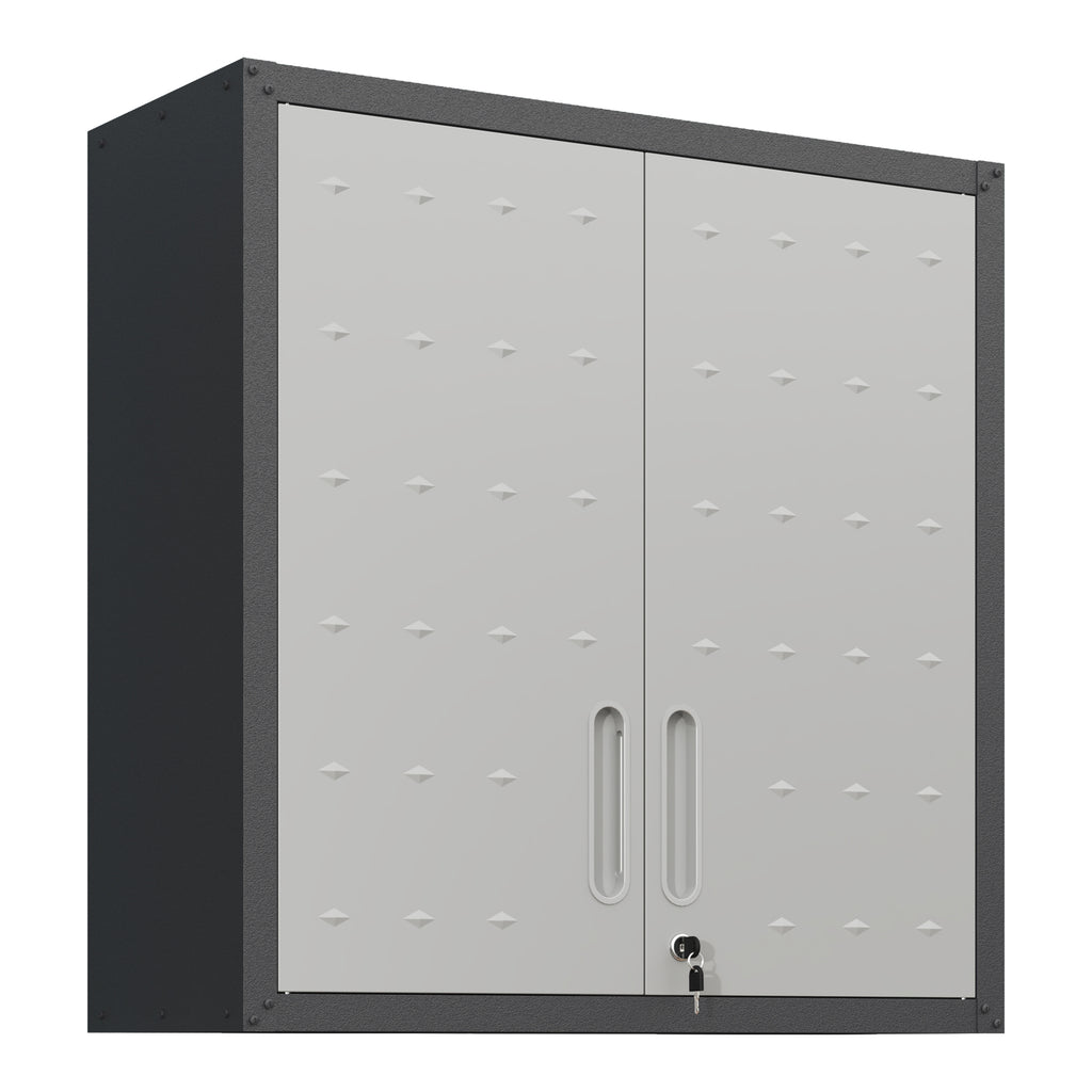 Metal Wall-Mounted Tool Storage Cabinet with Locking Door