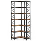 79.53" Tall 7-Tier Large Corner Bookshelf