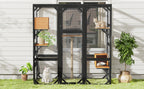 Outdoor Cat House with Double Entry Doors