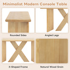 60.25" Minimalist Modern X-Frame Console Table