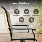 Outdoor Patio Furniture Set with 360° Swivel Chairs