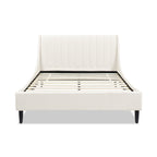 Aspen Vertical Tufted Modern Headboard Platform Bed Set, Queen
