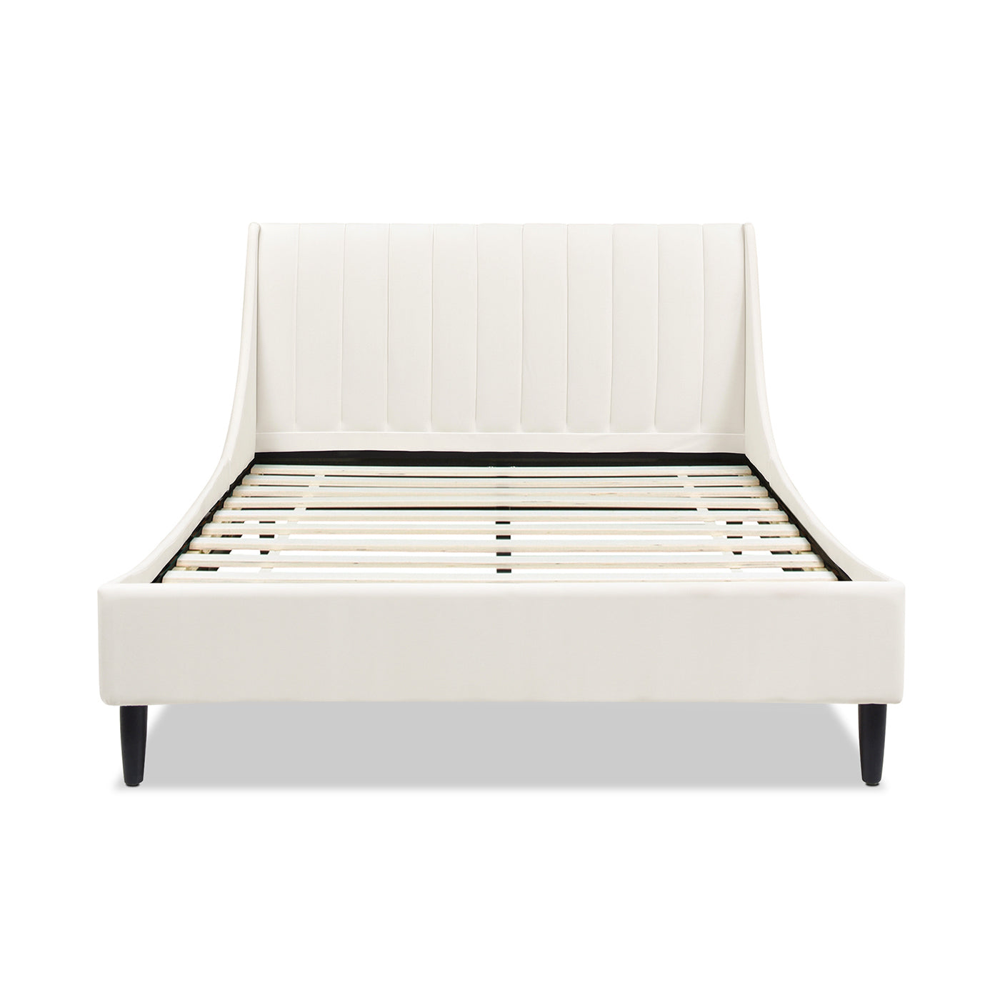Aspen Vertical Tufted Modern Headboard Platform Bed Set, Queen