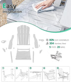 Adjustable HDPE Adirondack Chairs Set of 2