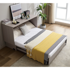 Cabinet Bed with Storage, Queen Bed, Folding Foam Mattress