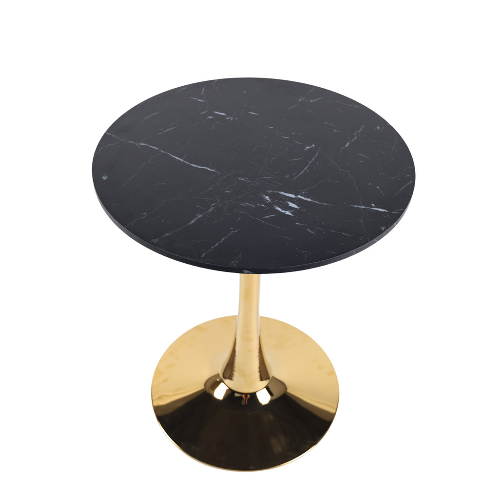 Black Marble Tulip Dining Table for 2-4 People