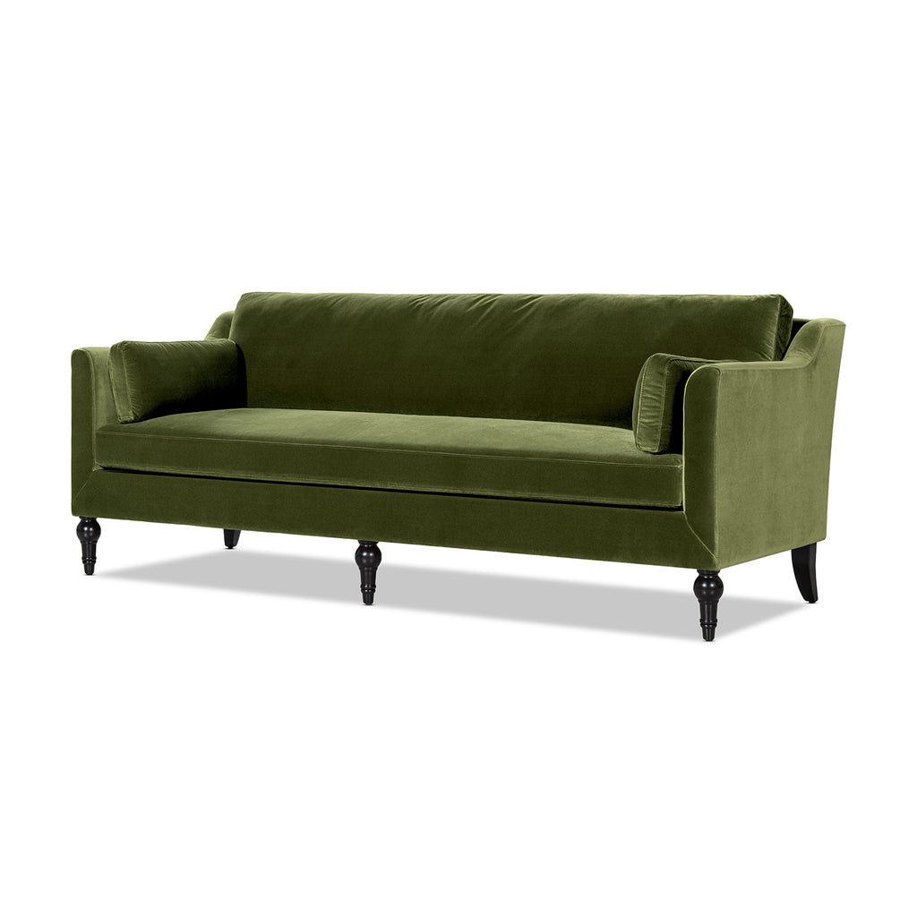 Josephine 84.5" Upholstered Modern Sofa, Olive