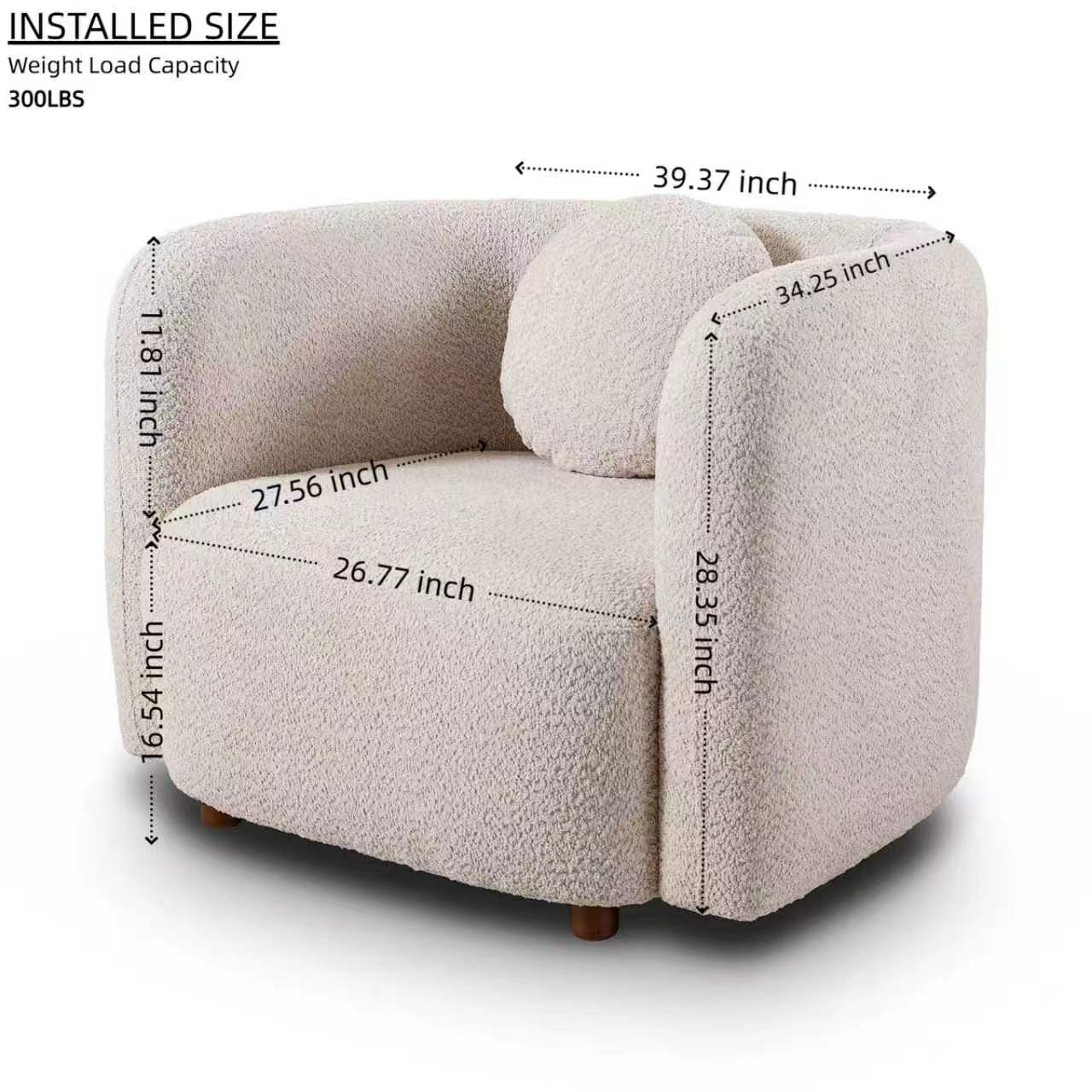 C3-2507 Accent Square Sofa Chair