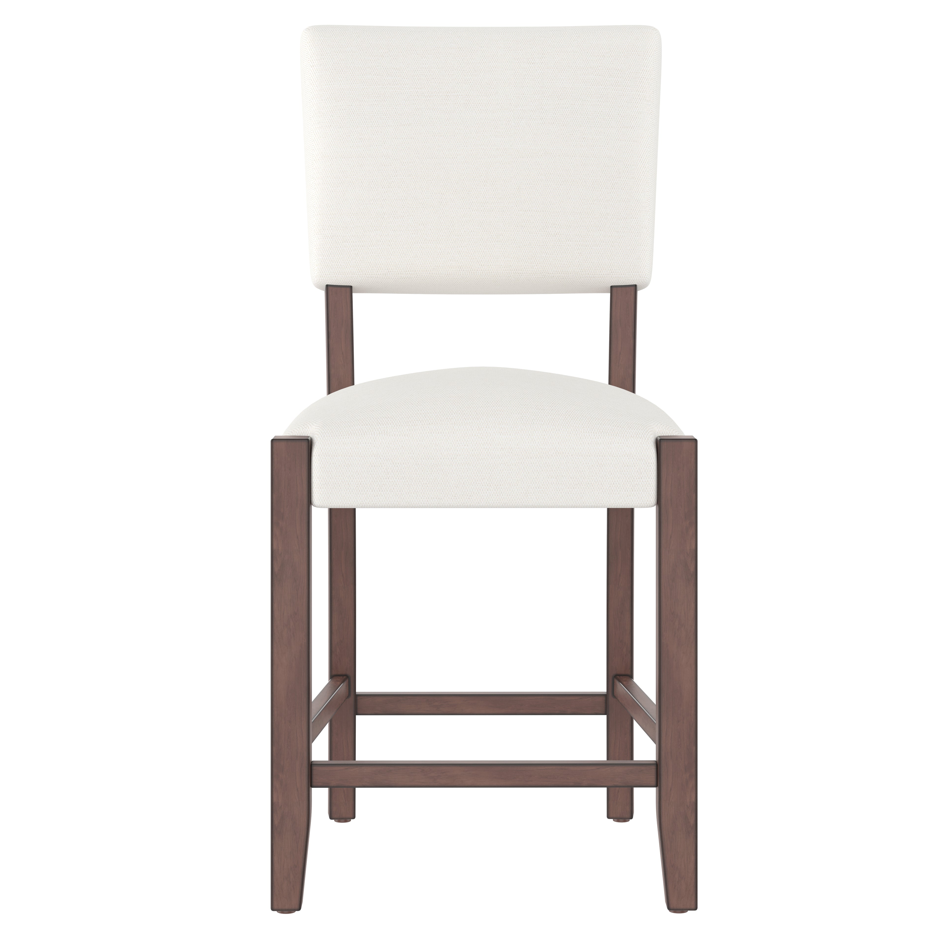 Mid Century Modern Bar Stools Set of 2, 40.4" Counter Stools with Back