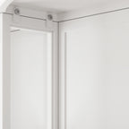 23.62" Modern Arched Glass Double-Door Wardrobe