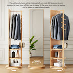 Multifunctional Full Length Mirror with Hook Storage Rack