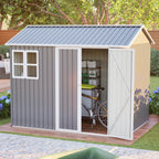 8'x6' Large Steel Storage Shed with Window