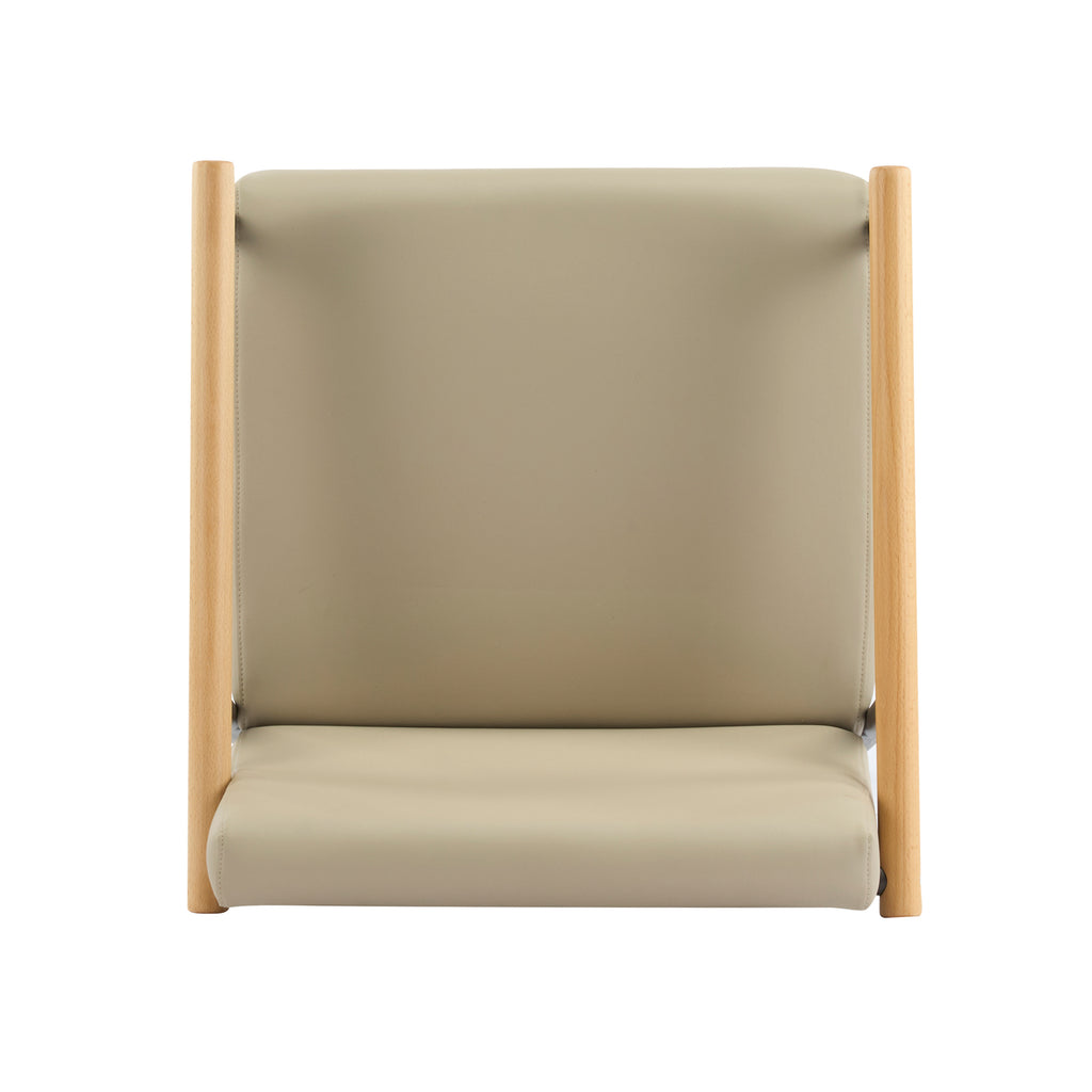 Counter Stool with Iron Frame - Set of 2 - Espresso + Khaki