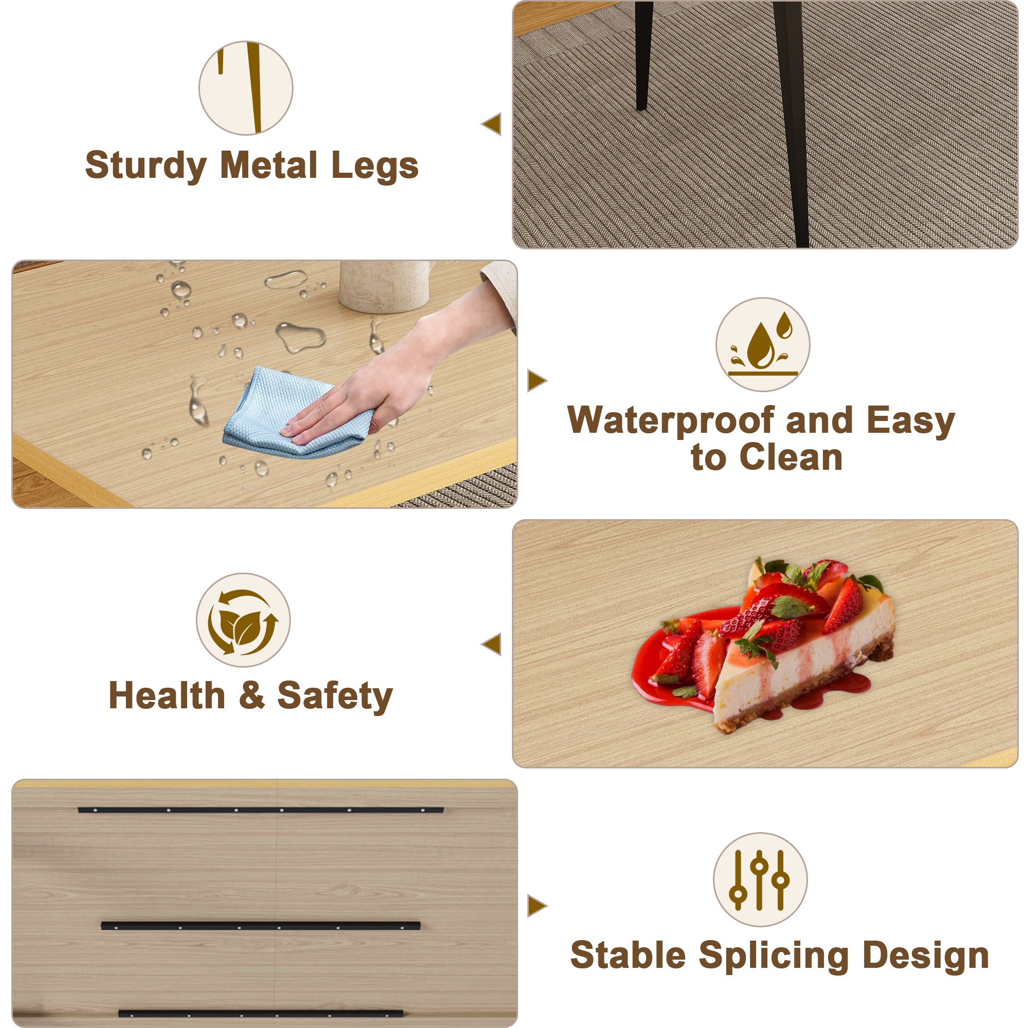 63-Inch Modern Dining Table
