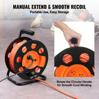 Heavy Duty 100FT Extension Cord Reel with 4 Outlets