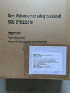 Wall-Mounted Kids Bookshelf with 3 Front-Facing Display Shelves