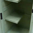 Outdoor Wooden Storage Shed, Tall Narrow Garden Tool Cabinet