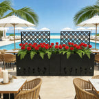 Metal Planter-Trellis Combo (Set of 3)