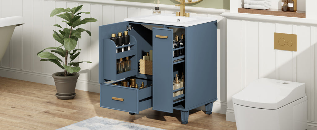 24" Bathroom Vanity with Sink and Storage Cabinet