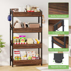 30 Inches 4-Tier Retail Display Rack with Hooks