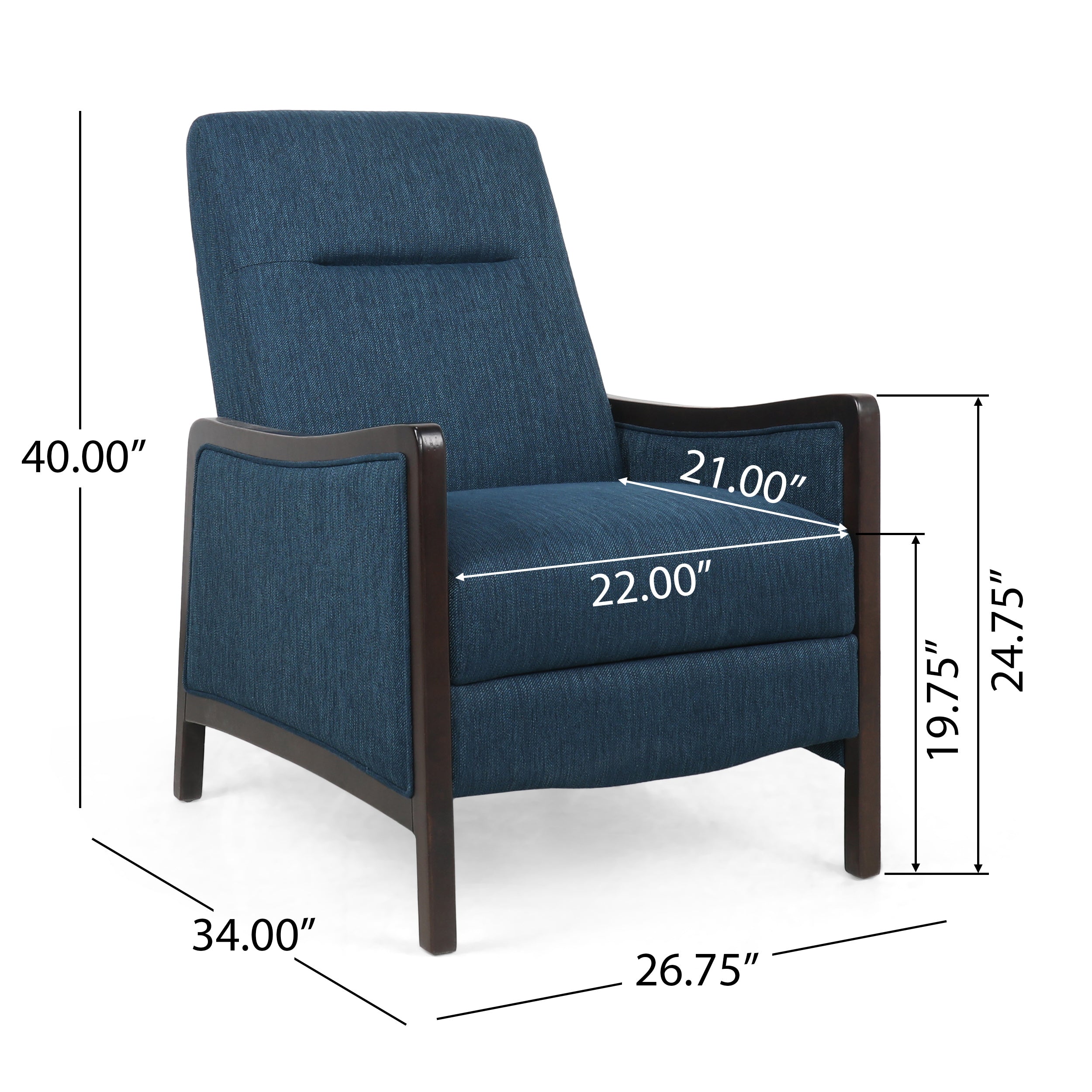 Fabric Recliner Chair – Mid-Century Modern Design