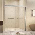 Double Sliding Shower Door with Aluminum Frame