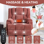 Dual Motor Heat Massage Electric Power Lift Recliner