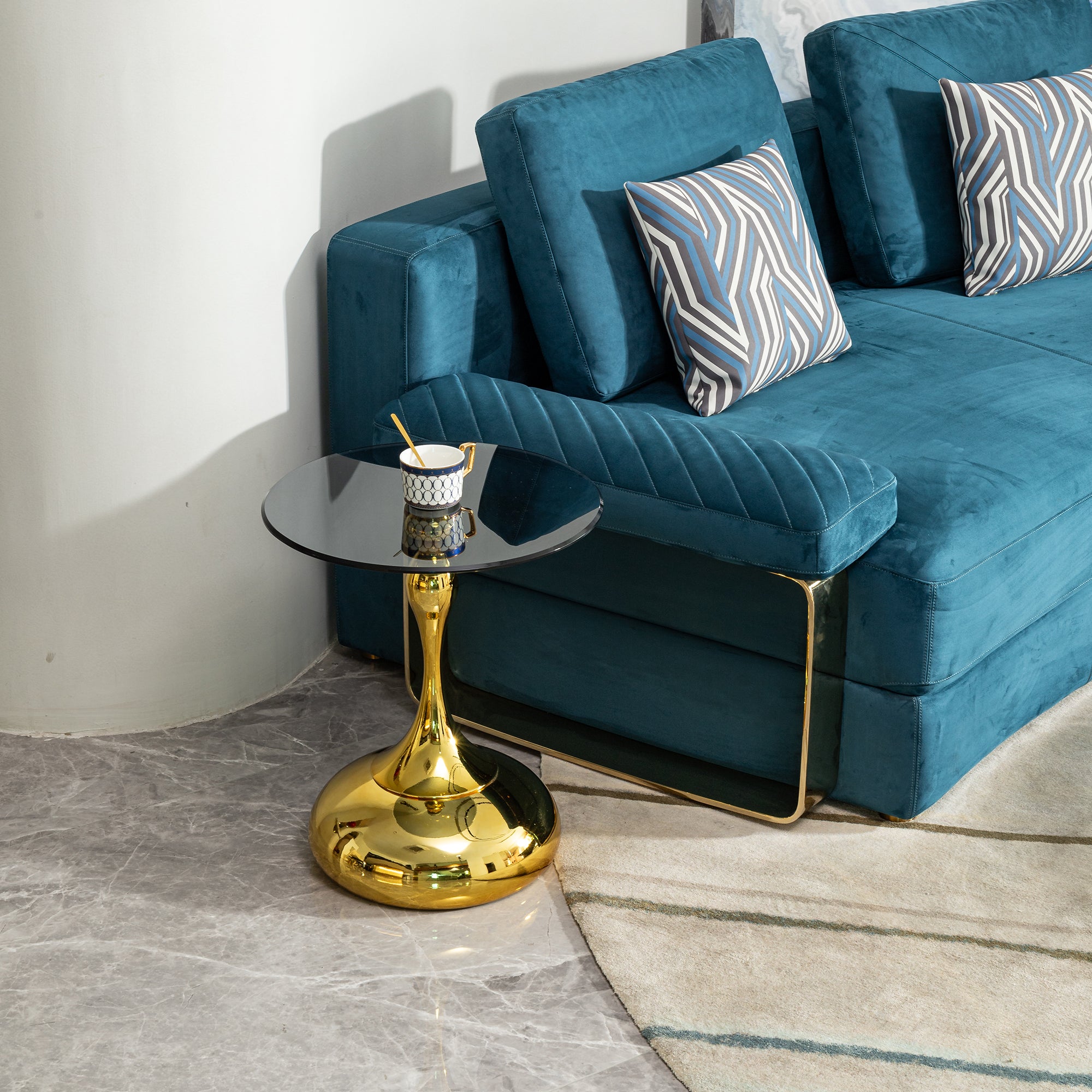 Small Round Side Table for Small Space