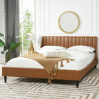 Aspen Vertical Tufted Headboard Platform Bed Set, King