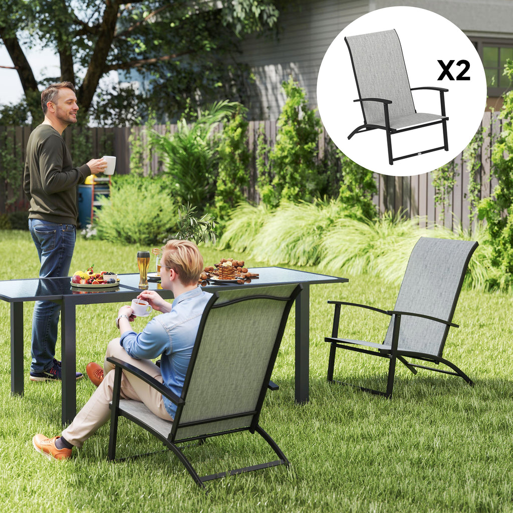 Outsunny Folding Patio Chairs Set of 2